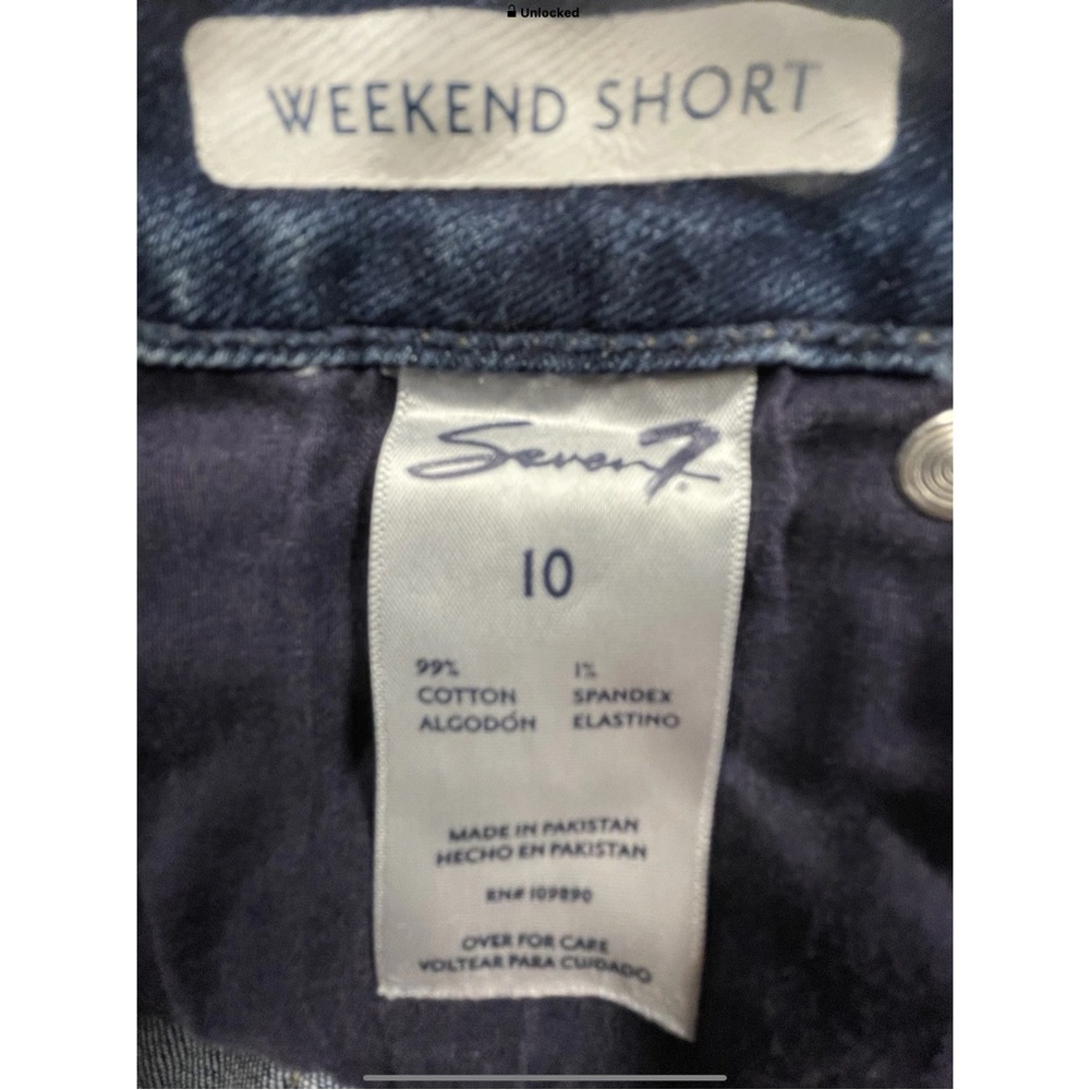 Seven7 Indigo Denim Jean Shorts women’s size 10 - Picture 9 of 9